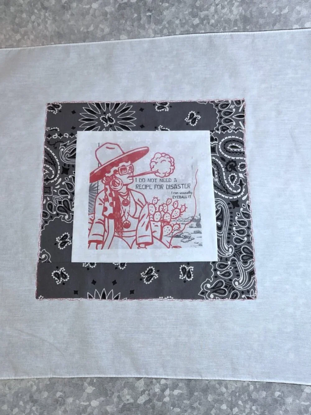 Hand Crafted Up-Cycled Disaster Bandana